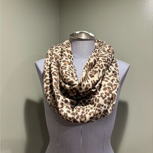 Ladies Cheetah Print Infinity Scarf.  100% Polyester